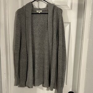 Women's Gray Cardigan Sweater